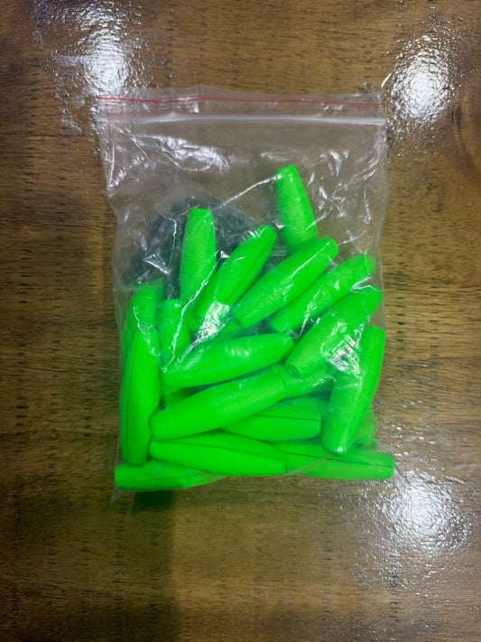 Green bobbers 2.5 inch 25 pack
